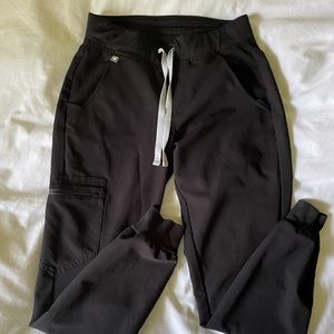 Figs Black Zamora Jogger Scrub Pants Size XS